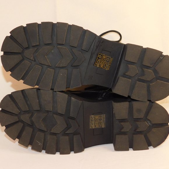 Nasty Gal Lace Up Black Combat Moto Boots Size 7 - Picture 12 of 12